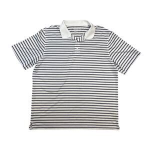 Reebok Golf white purple stripe 2XLT polo 1/4 button shirt 26z32